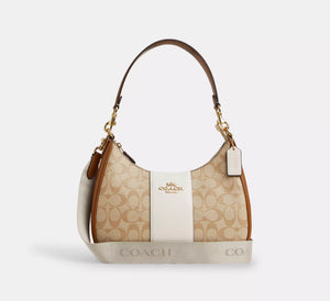 Teri Hobo Bag in Signature Canvas with Stripe - Coach product image 1