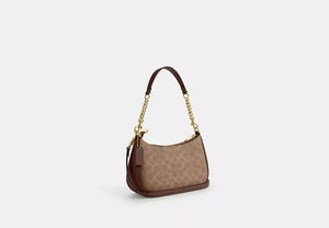 Teri Shoulder Bag in Signature Canvas Beige - Coach product image 7
