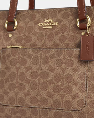 Station Tote Bag In Signature Tan Brown