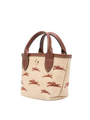 Mini Le Panier Pliage Basket Bag in Canvas - original Longchamp - ShopVoo Egypt