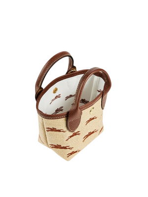 Mini Le Panier Pliage Basket Bag in Canvas - original Longchamp - ShopVoo Egypt