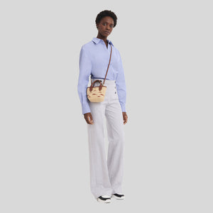 Mini Le Panier Pliage Basket Bag in Canvas - original Longchamp - ShopVoo Egypt