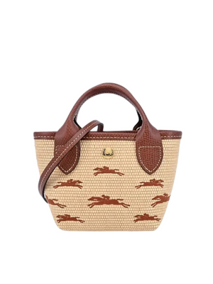 Mini Le Panier Pliage Basket Bag in Canvas - original Longchamp - ShopVoo Egypt