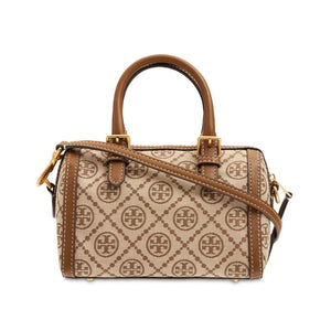 Tory Burch T Monogram Mini Jacquard Barrel Bag Beige - Tory Burch product image 4