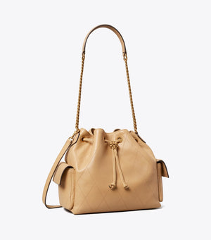 CHARLIE QUILTED DRAWSTRING SHOULDER BAG