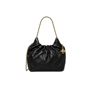 Tory Burch Mini Fleming Soft Hobo Bag Black