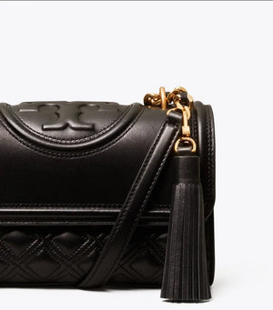 Tory Burch Small Fleming Convertible Shoulder Bag Black