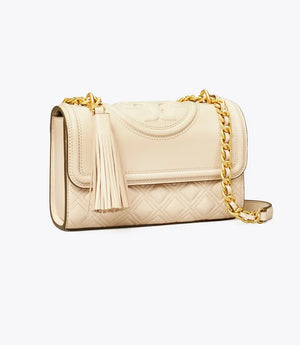 Tory Burch Small Fleming Convertible Shoulder Bag New Cream