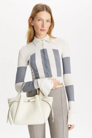 Tory Burch Small Romy Tote Light Cream