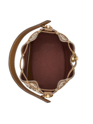 Tory Burch T Monogram Bucket Bag Hazelnut