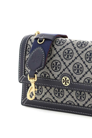 Tory Burch T Monogram Jacquard Mini Shoulder Bag Navy