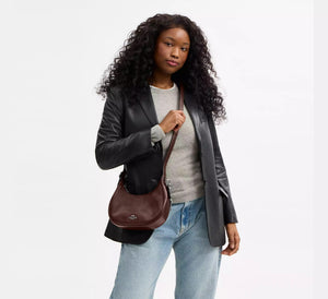 Emily Shoulder Bag crinkle leather/Silver/Maple