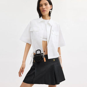 Trail Crossbody 12 In Signature Black Denim