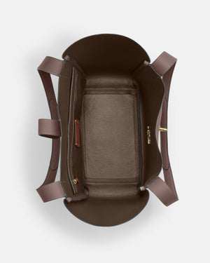 Hadley Turnlock Tote Bag Gold/Dark Stone