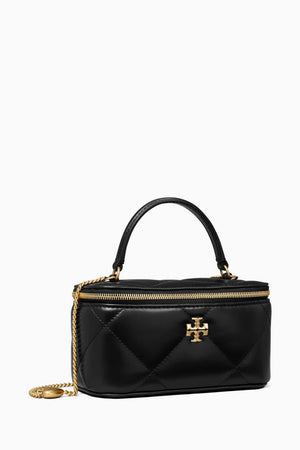 Kira Charm Vanity Case in Quilted Leather