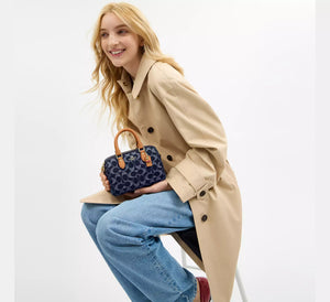 Mini Rowan Crossbody Bag In Signature Denim