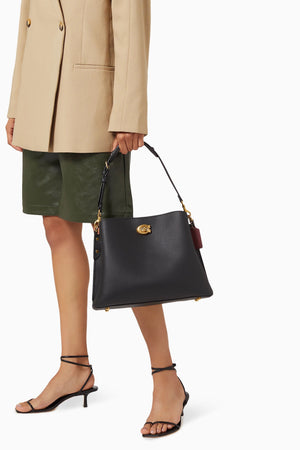 Willow Shoulder Bag in Pebble Leather