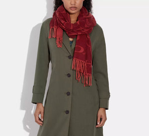 Signature Oversized Muffler Red