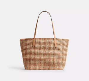 City Tote Bag With Gingham Print - original Coach - ShopVoo Egypt