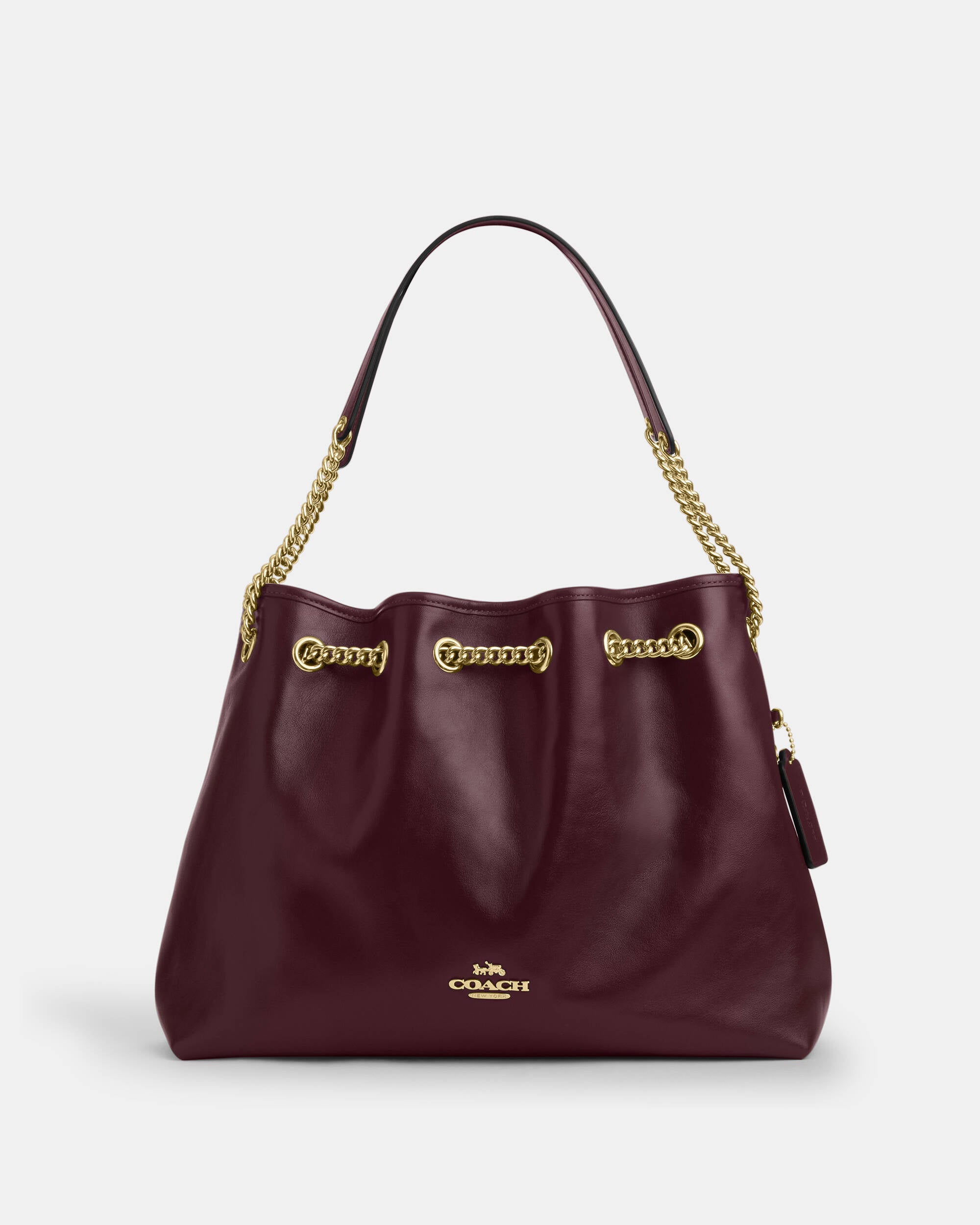 Evelyn Shoulder Bag With Quilting Burgundy