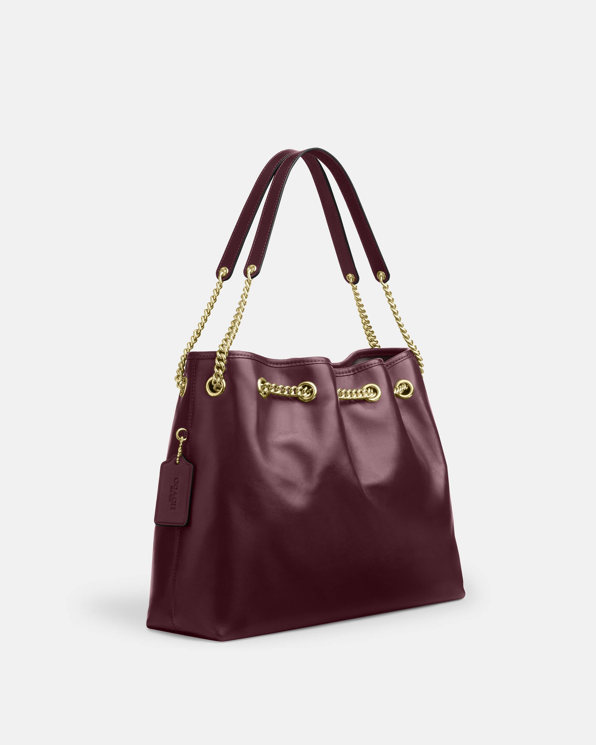 Evelyn Shoulder Bag With Quilting Burgundy