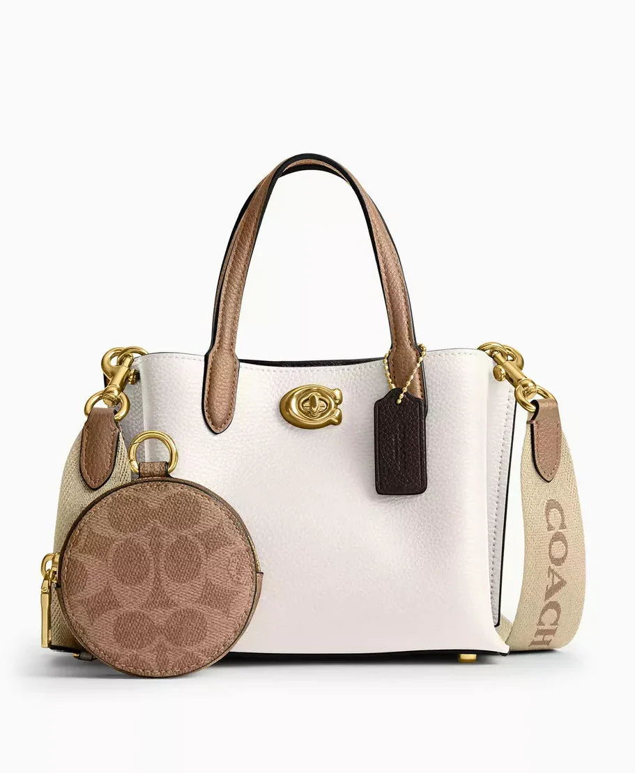 WILLOW 18 TOTE BAG IN LEATHER White