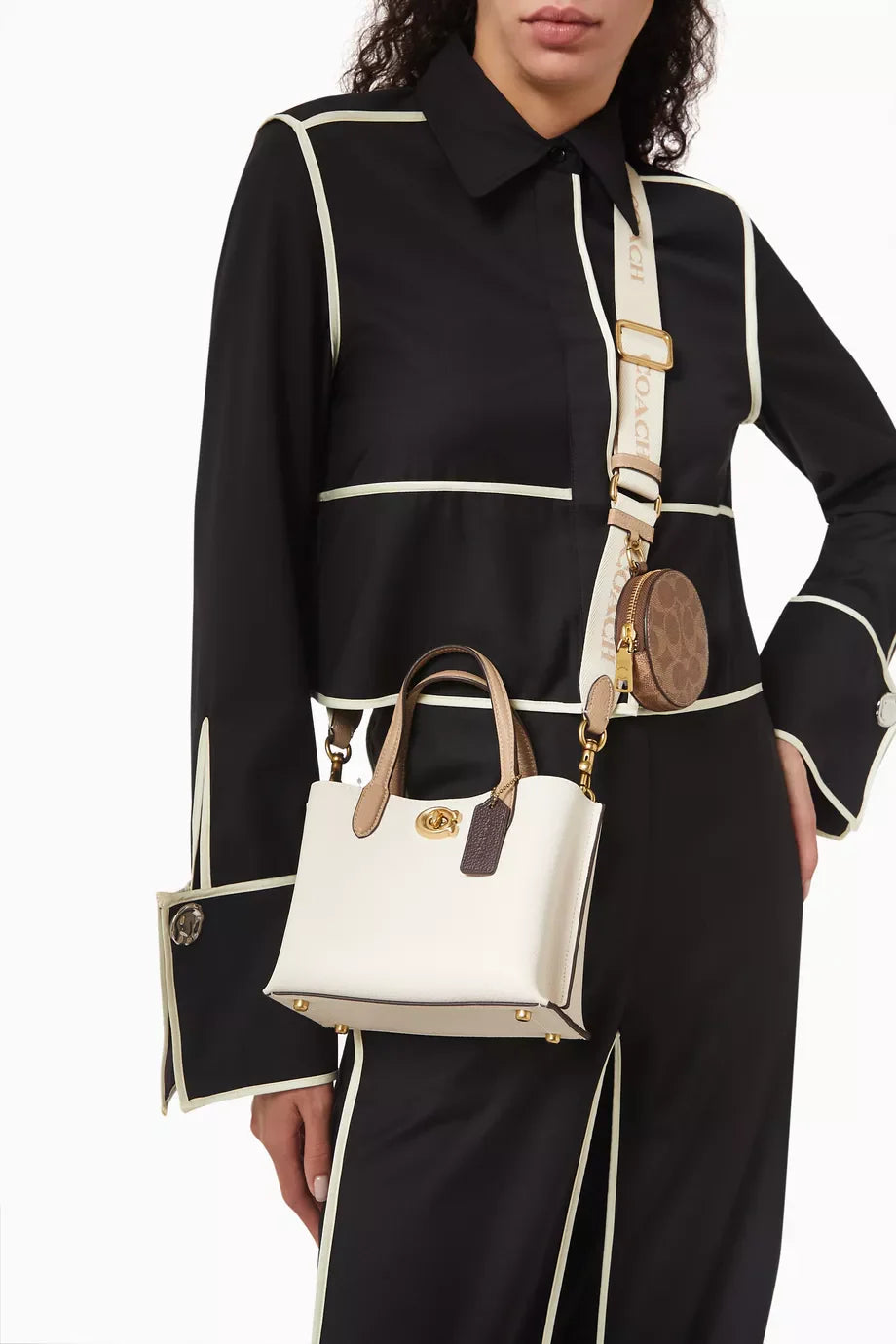 WILLOW 18 TOTE BAG IN LEATHER White