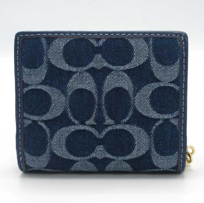 Snap Wallet In Signature Denim
