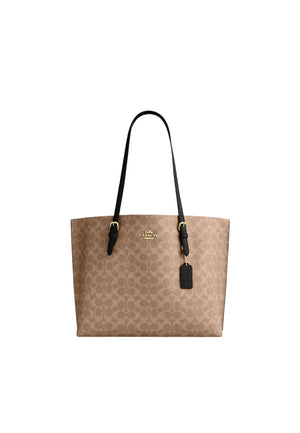 Mollie Tote Bag in Signature Canvas Beige - Coach product image 1