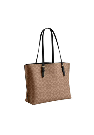 Mollie Tote Bag in Signature Canvas Beige - Coach product image 4