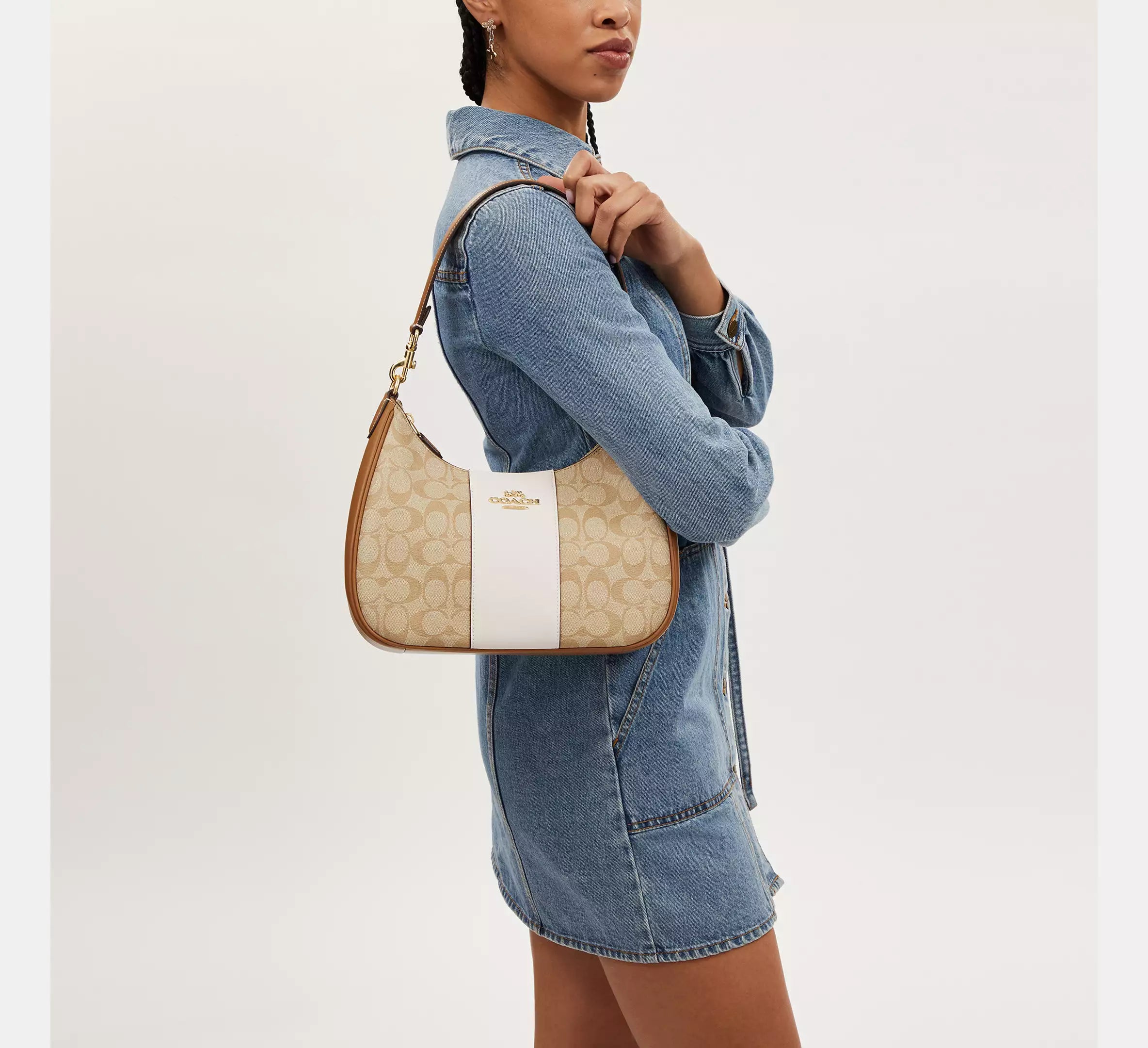 Teri Hobo Bag in Signature Canvas with Stripe - Coach product image 2