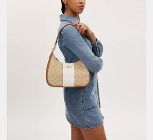 Teri Hobo Bag in Signature Canvas with Stripe - Coach product image 2