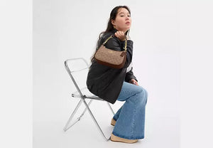 Teri Shoulder Bag in Signature Canvas Beige - Coach product image 4