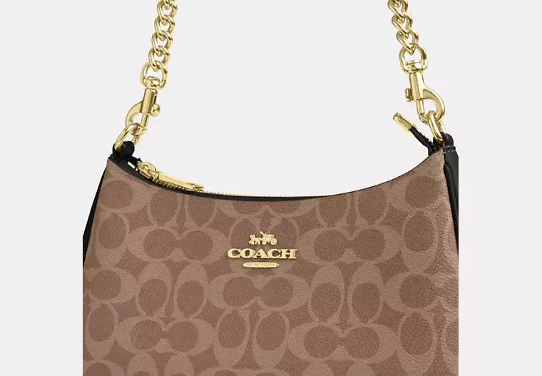 Teri Shoulder Bag in Signature Canvas Beige - Coach product image 2
