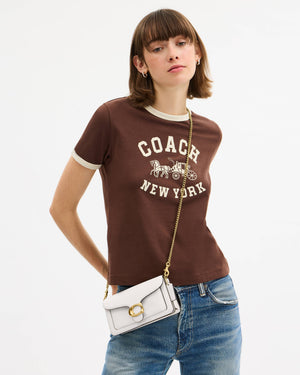 Tabby Chain Crossbody Bag 19 White