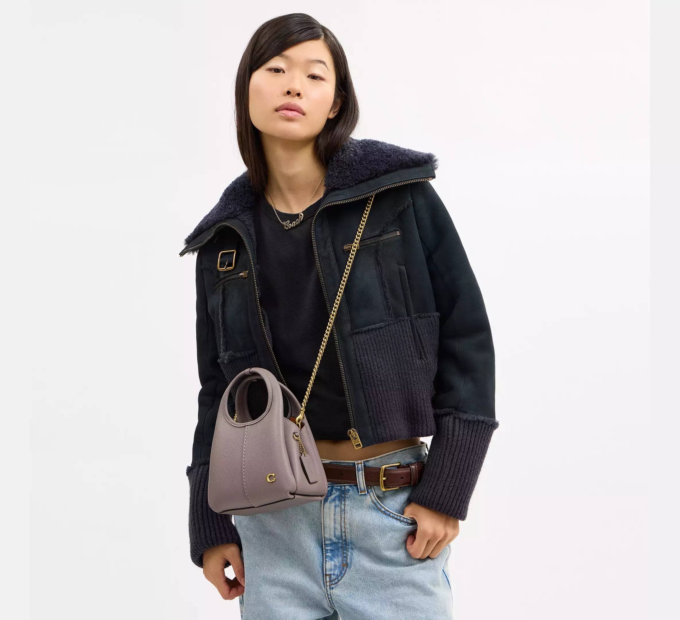 Lana Shoulder Bag 19 Brass/Ash