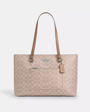 Station Tote Bag In Signature Sand Taupe