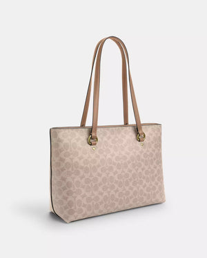 Station Tote Bag In Signature Sand Taupe