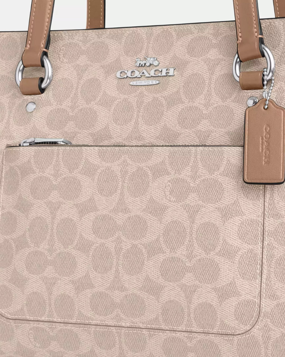 Station Tote Bag In Signature Sand Taupe