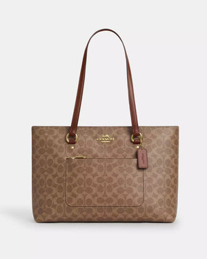 Station Tote Bag In Signature Tan Brown