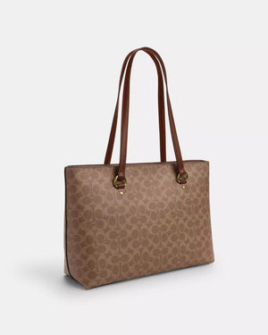 Station Tote Bag In Signature Tan Brown