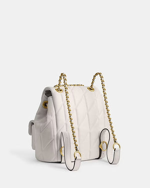 Tabby Backpack With Pillow Quilting White
