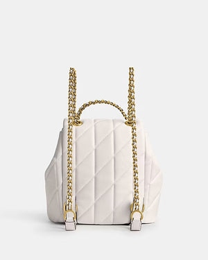 Tabby Backpack With Pillow Quilting White