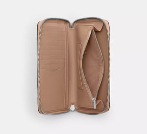 Long Zip Around Wallet With Detachable Card Case In Signature Canvas