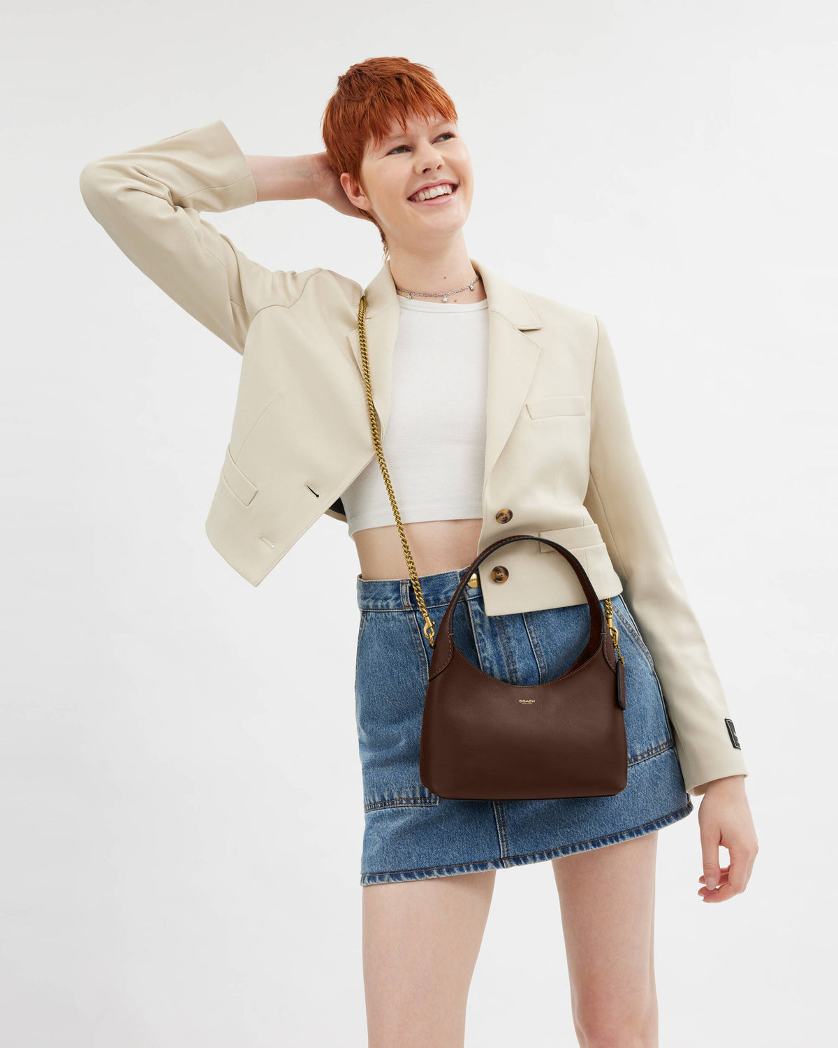 Brooklyn Shoulder Bag 23 Brown