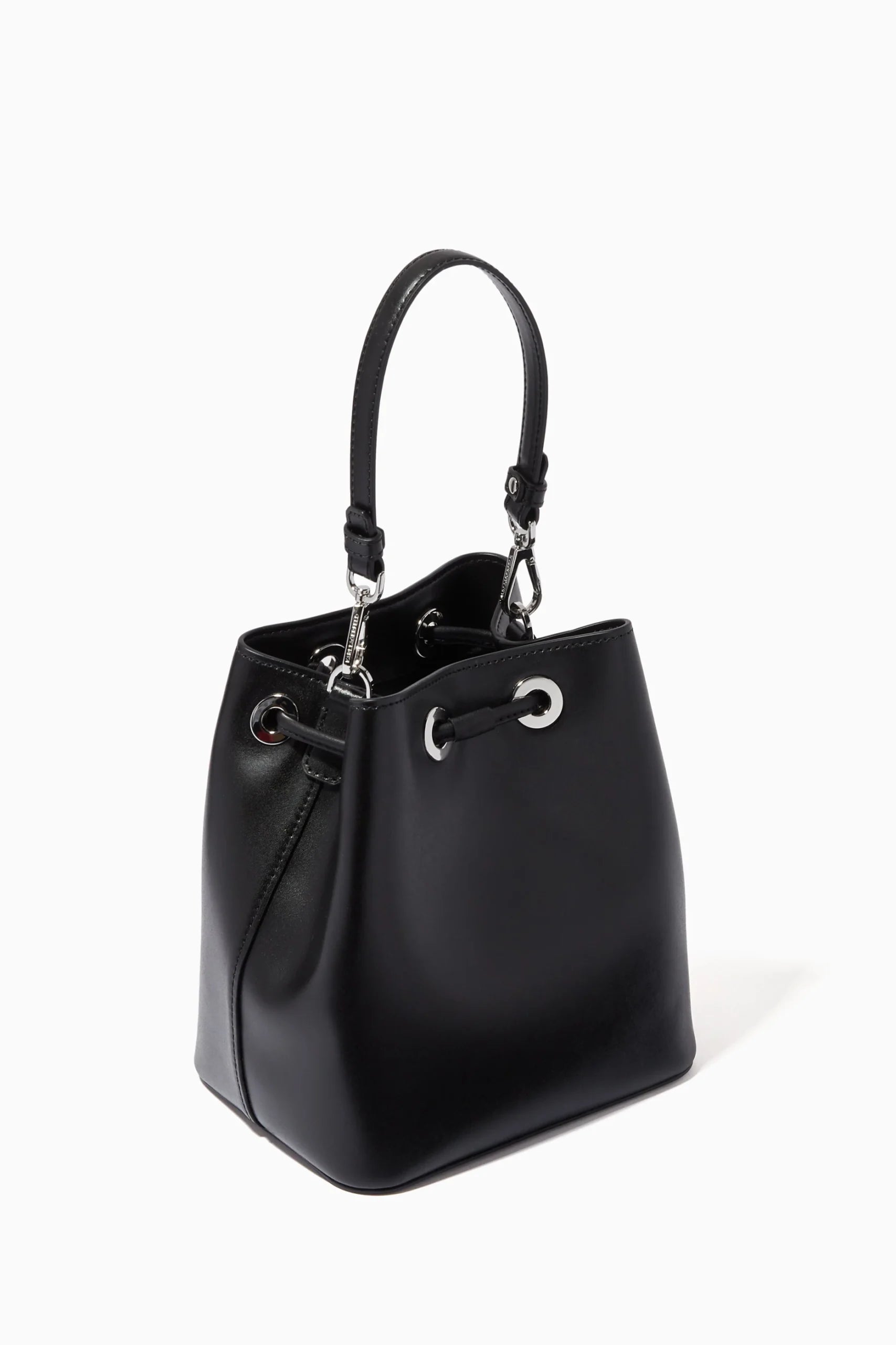 Karl Lagerfeld Women's K/Ikonik Leather Bucket Bag in black - Karl Lagerfeld product image 2