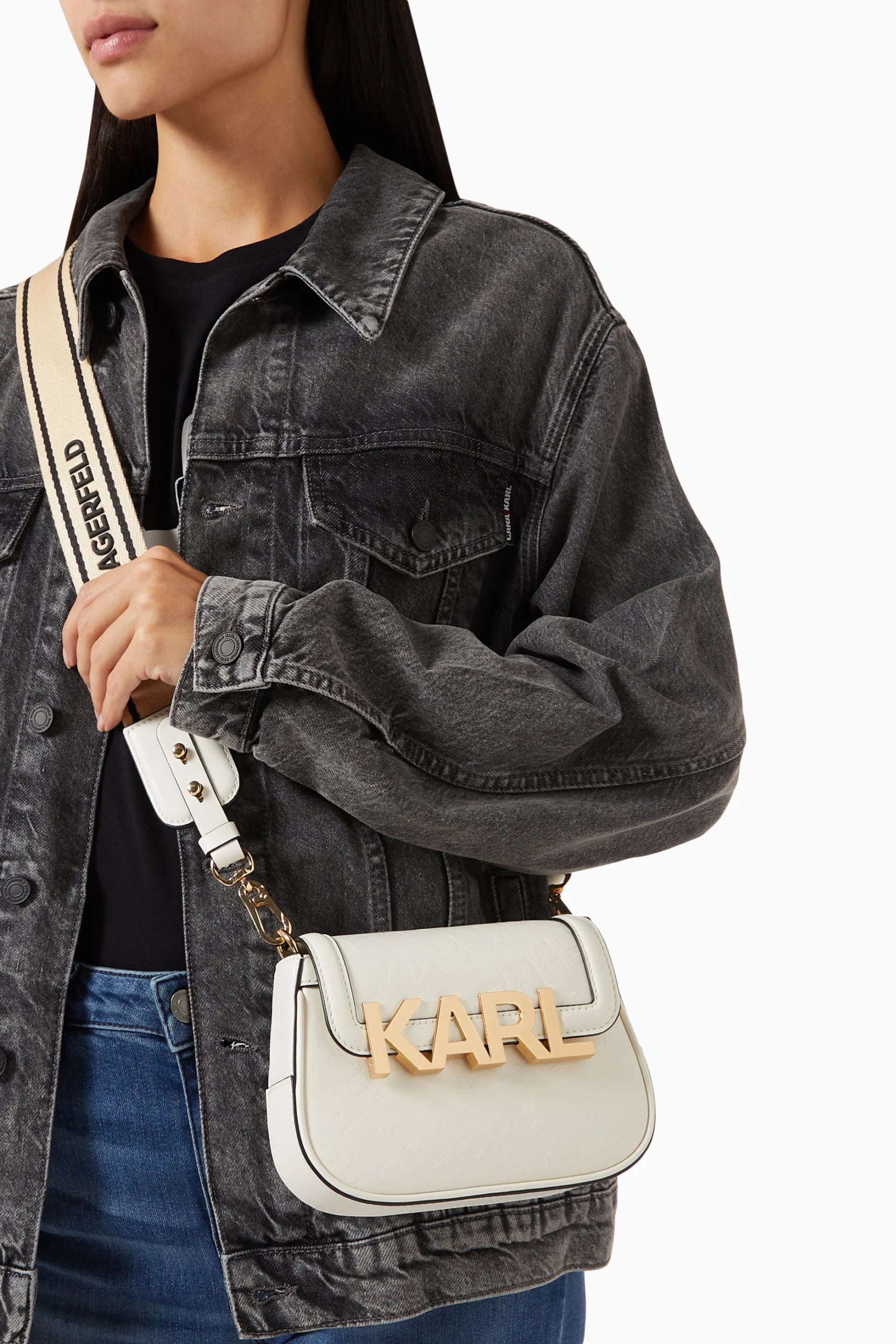 Karl Lagerfeld K/Letters embossed crossbody bag White - Karl Lagerfeld product image 3