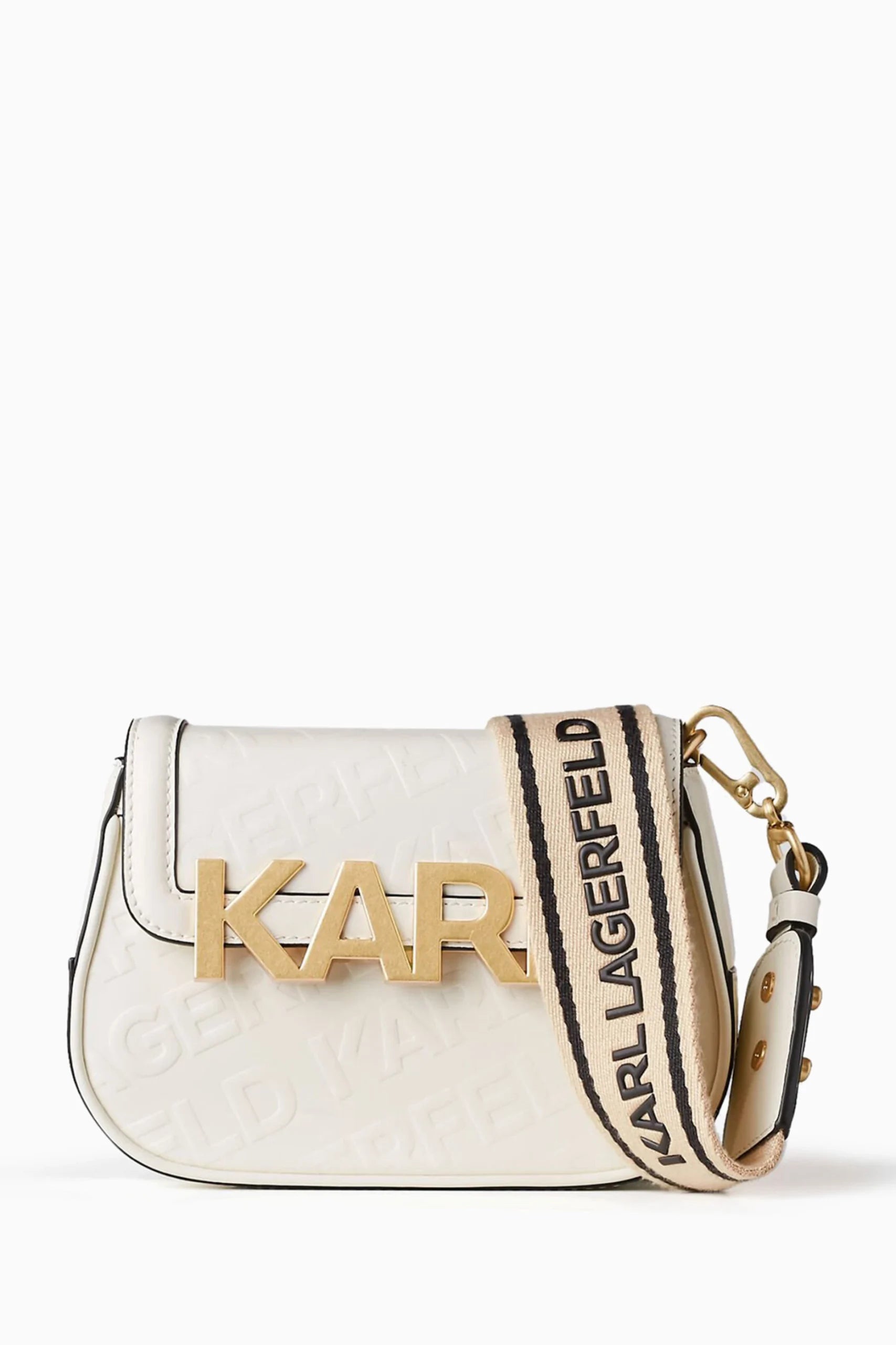 Karl Lagerfeld K/Letters embossed crossbody bag White - Karl Lagerfeld product image 1