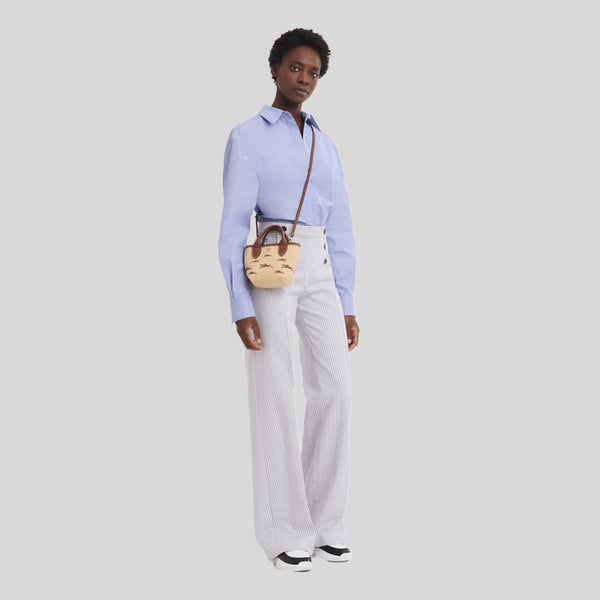 Mini Le Panier Pliage Basket Bag in Canvas