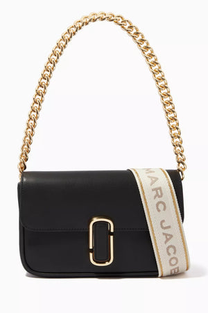 The J Marc Shoulder Bag in Leather Black - Marc Jacobs product image 1